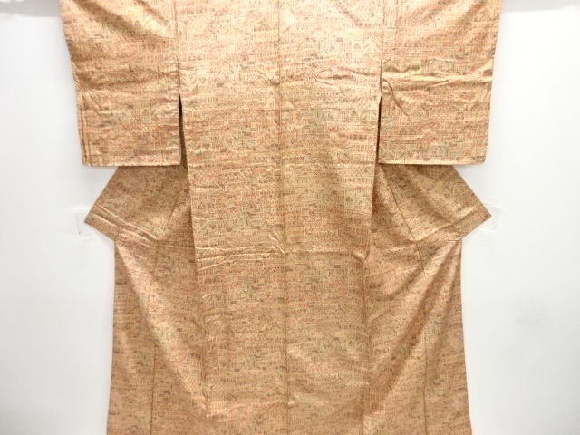 未使用品　抽象風景模様小紋着物